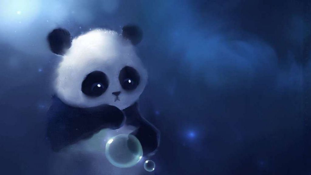 Образ грустной панды вошел и в современное искусство.