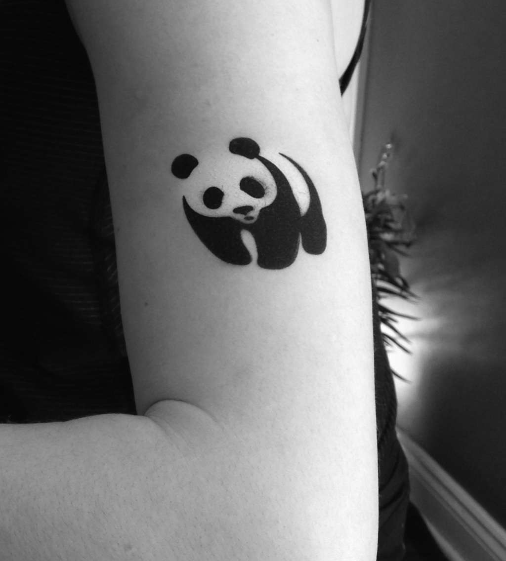 Панда татуировки - клипарт в векторном виде